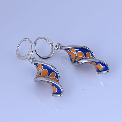 Alloy Enamel Hoop Earrings FS-WGD1429-01-1