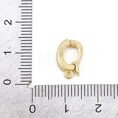 Brass Micro Pave Clear Cubic Zirconia Fold Over Clasps KK-H268-08G-1