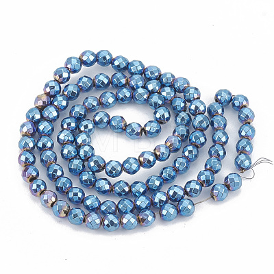 Electroplate Non-magnetic Synthetic Hematite Beads Strands G-N0318-30-A-1