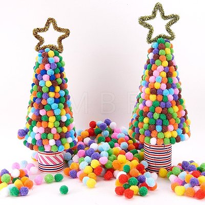 30mm Multicolor Assorted Pom Poms Balls About 250pcs for DIY Doll Craft Party Decoration AJEW-PH0001-30mm-M-1