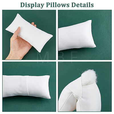 10Pcs 2 Styles Leather & Velvet Pillow Jewelry Bracelet Watch Displays BDIS-DC0001-01-1