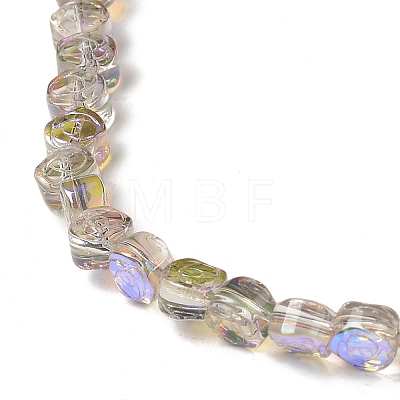 Electroplate Transparent Glass Beads Strands EGLA-L044-A-HP01-1