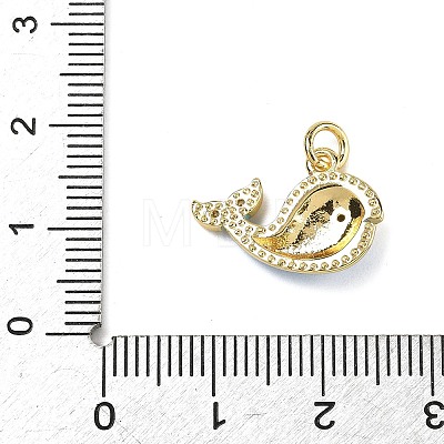 Brass Micro Pave Clear Cubic Zirconia Pendants KK-F925-01G-02-1