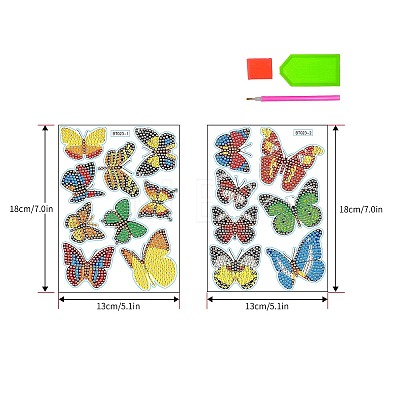 Butterfly DIY PVC Diamond Painting Sticker Kit PW-WGB50C2-01-1