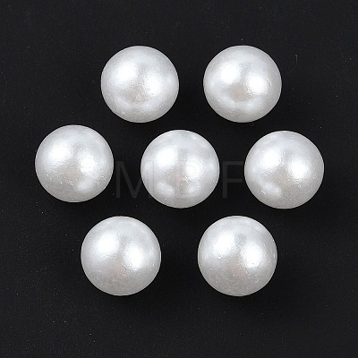 ABS Plastic Imitation Pearl Round Beads MACR-F033-8mm-24-1