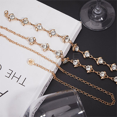 Alloy Flower Link Chain Waist Chains FIND-WH0421-95G-1