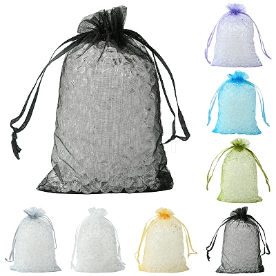 50Pcs Organza Bags Jewellery Storage Pouches Wedding Favour Party Mesh Drawstring Gift OP-FS0001-05C-1