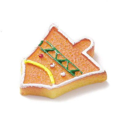 Christmas Opaque Resin & Plastic Imitation Biscuits Decoden Cabochons RESI-K019-54I-1