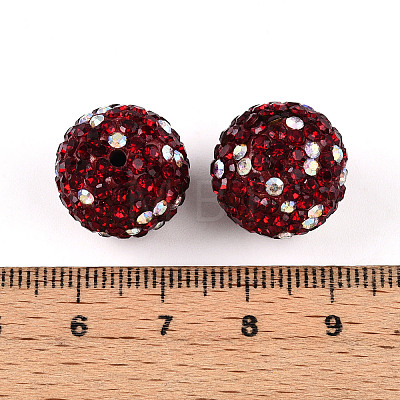 Polymer Clay Pave Rhinestone Beads RB-T018-01E-1
