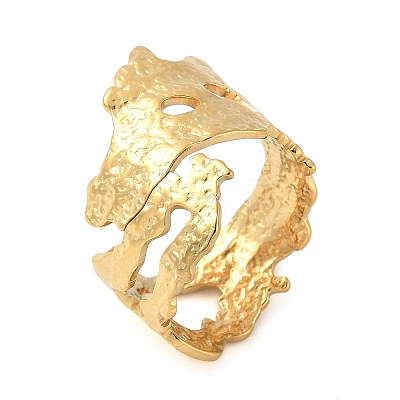 304 Stainless Steel Open Cuff Rings for Women RJEW-U060-01I-G-1