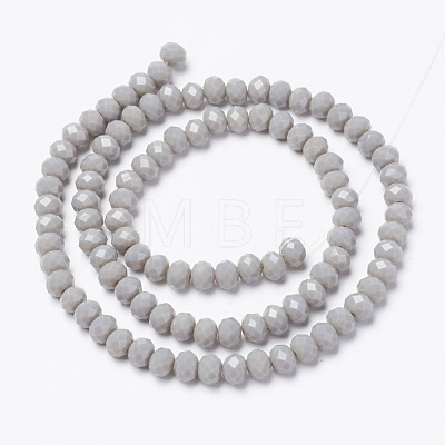 Opaque Solid Color Glass Beads Strands EGLA-A034-P6mm-D10-1