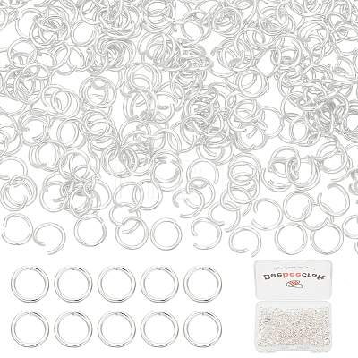 300Pcs 304 Stainless Steel Open Jump Rings STAS-BBC0004-98B-1