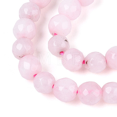 Dyed Natural White Jade Beads Strands G-T139-4mm-60-04-1