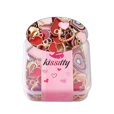 Kissitty Alloy Enamel Pendants PALLOY-KS0002-04-1