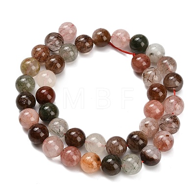 Natural Multi-Color Rutilated Quartz Beads Strands G-G300-A03-10mm-1