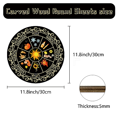 Printed Wood Round Sheets AJEW-WH0334-002-1