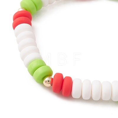 Handmade Polymer Clay Bead Stretch Bracelets for Women BJEW-MZ00042-02-1