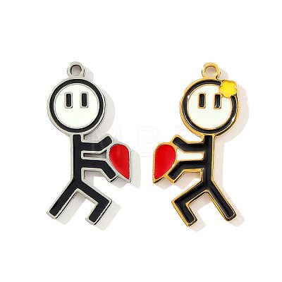 304 Stainless Steel Enamel Pendants STAS-OY003-26GP-1