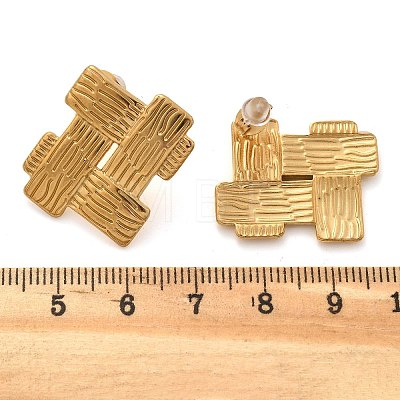 304 Stainless Steel Stud Earrings for Women EJEW-K306-26G-1