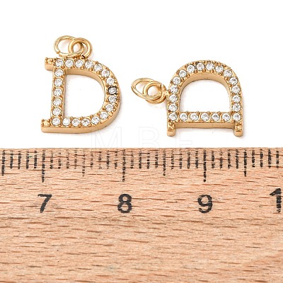 304 Stainless Steel with Crystal Rhinestone Charms RB-CBA5270-11G-D-1