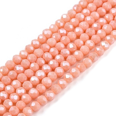 Electroplate Glass Beads Strands EGLA-A044-P2mm-A33-1