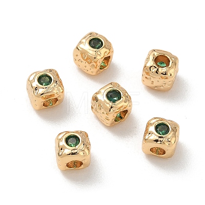 SHEGRACE Brass Cubic Zirconia Beads XGRQ4H529-682G-B-1