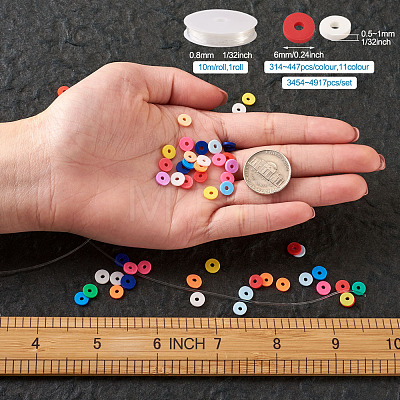 DIY Heishi Bead Stretch Bracelets Making Kits DIY-TA0003-22-1