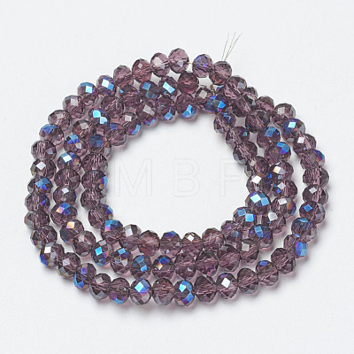 Electroplate Glass Beads Strands X-EGLA-A034-T6mm-I09-1