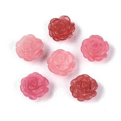 Dyed Natural White Jade Carved Beads G-Q601-41B-01-1