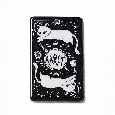 Tarot Theme Printed Acrylic Pendants MACR-G061-04O-1