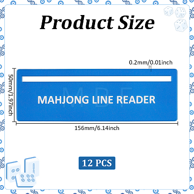 Plastic Mahjong Rules Reader AJEW-WH0796-53A-1