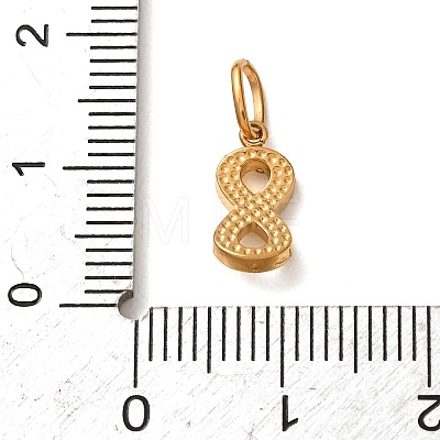 304 Stainless Steel Micro Pave Clear Cubic Zirconia Charms CU-CBA703A-08G-1
