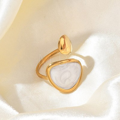 304 Stainless Steel Cuff Open Rings for Women RJEW-F208-02G-01-1