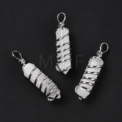 Natural Quartz Big Pointed Pendants G-I322-05P-10-1