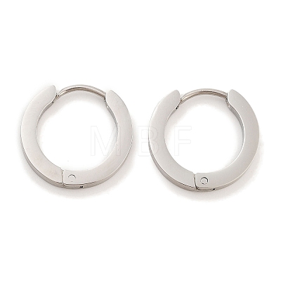 Tarnish Resistant Frosted 304 Stainless Steel Huggie Hoop Earrings for Women EJEW-C096-31C-P-1