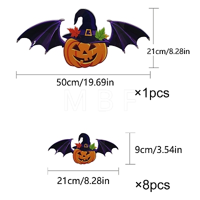 Halloween PVC Adhesive Waterproof Stickers Self-Adhesive Stickers PW-WGDED90-01-1