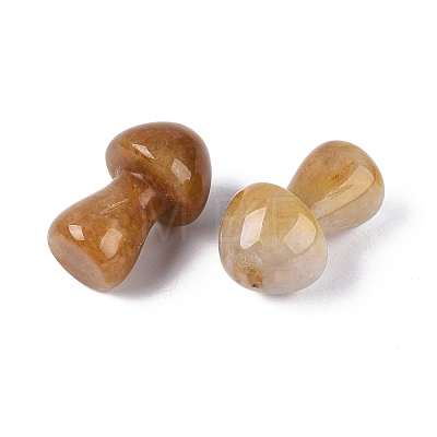 Natural Topaz Jade Mushroom Display Decorations G-Q602-03P-1