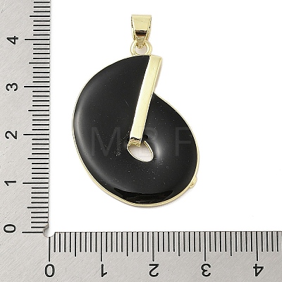 Disc Rack Plating Brass Micro Pave Cubic Zirconia Pendants KK-Z074-17G-1