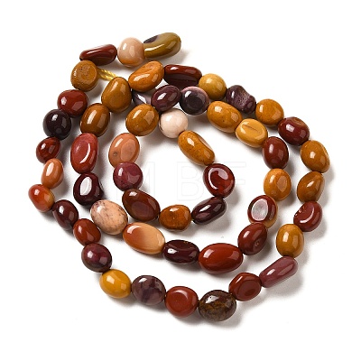 Natural Mookaite Beads Strands G-L608-A05-01-1