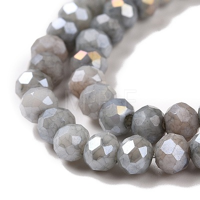 Faceted Electroplated Glass Beads Strands GLAA-C023-02-C11-1