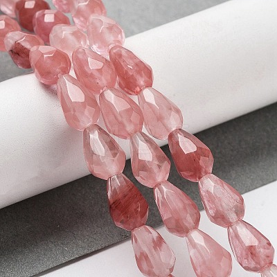 Cherry Quartz Glass Beads Strands G-P520-B18-01-1
