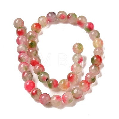 Natural Dyed White Jade Beads Strands G-M402-C04-13-1