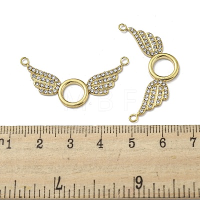 304 Stainless Steel Pave Crystal Rhinestone Connector Charms STAS-L022-050G-1