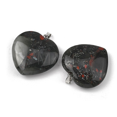 Natural African Bloodstone Pendants GG-K002-12A-20-1