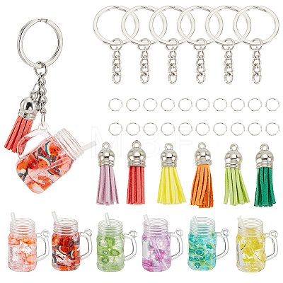 Olycraft DIY Imitation Fruit Juice Charm Keychain Making Kit DIY-OC0004-40-1