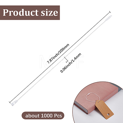 1000Pcs Polyester Clothing Tags Labels Strings DIY-CY0004-08A-1