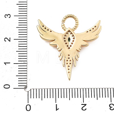 Real 18K Gold Plated Brass Micro Pave Cubic Zirconia Pendants KK-L209-099G-02-1