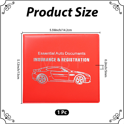 PU Leather Motor Vehicle Driver's License Protective Cover AJEW-WH20098-134E-1