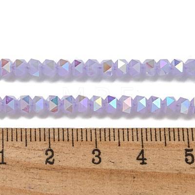 Electroplate Glass Beads Strands GLAA-Q105-02L-1