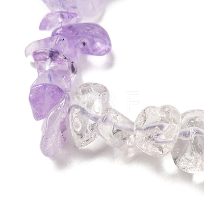 Natural Quartz Crystal & Amethyst Beads Strands G-L610-A02-B01-1